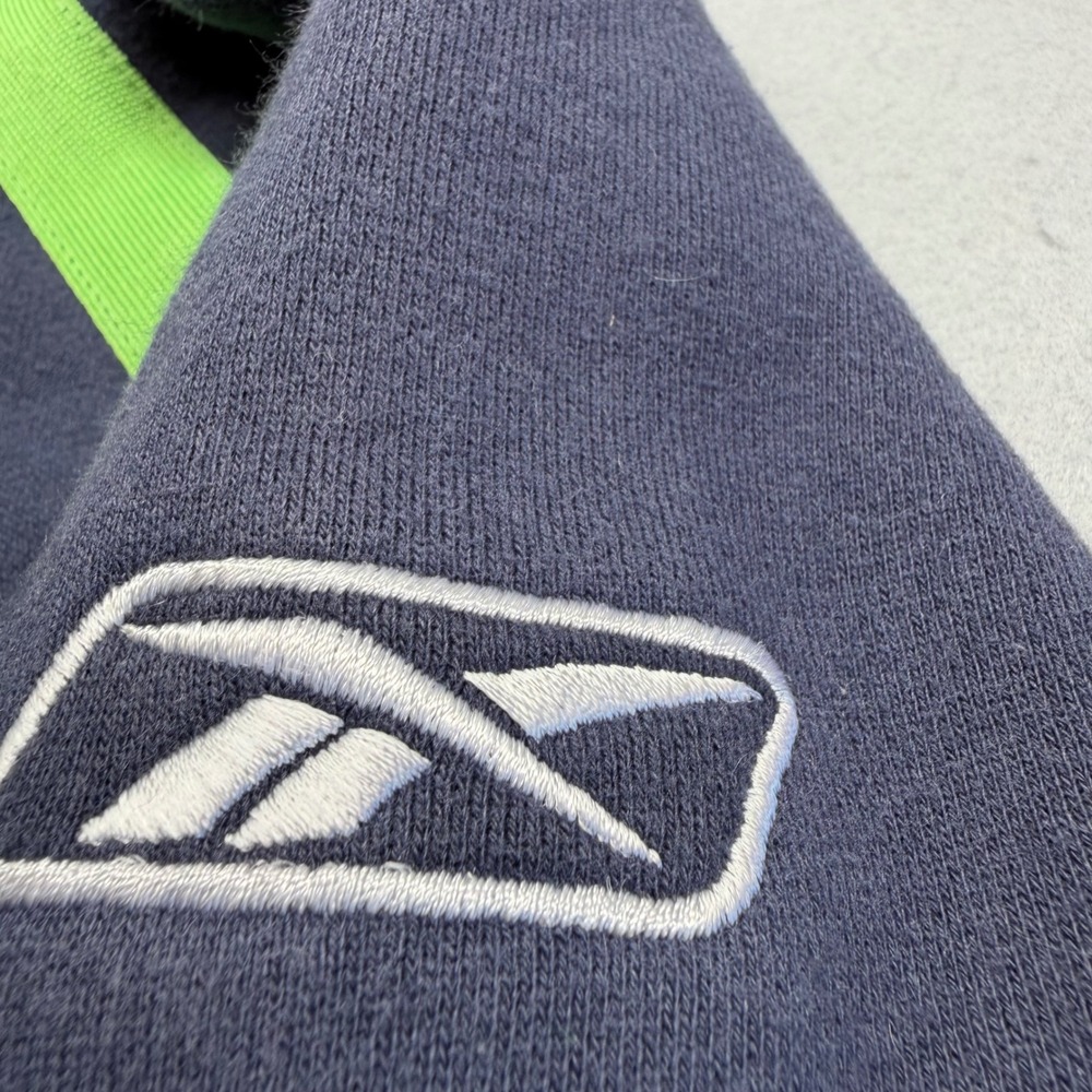 Reebok Hoodie Mens Small Blue Seattle Seahawks NFL Authentic Sideline Sweatshirt - Picture 5 of 12
